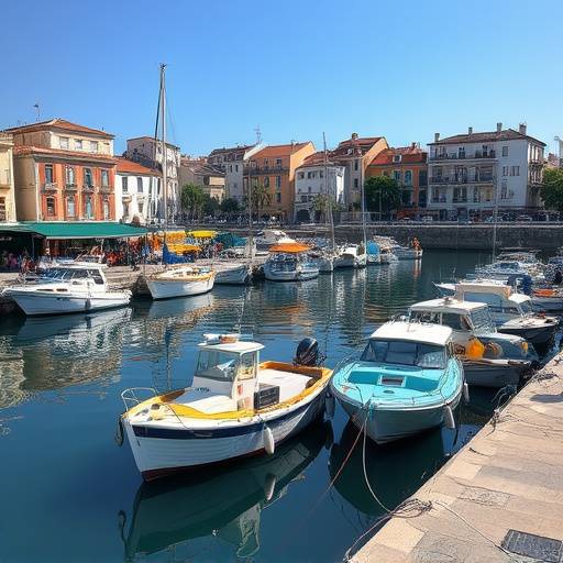 Puerto de Cambrils con barcos de pesca, restaurantes con terrazas y un ambiente relajado