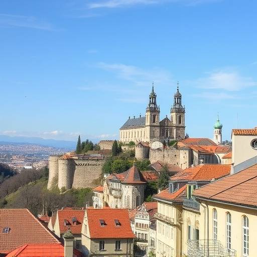 Vista de Montblanc con sus murallas medievales, torres y calles empedradas